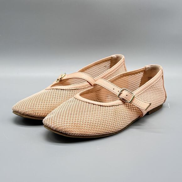 Seychelles Shoes Womens Size 6 Pink Mesh Mary Jane Ballet Flats Buckle Strap - Picture 4 of 12